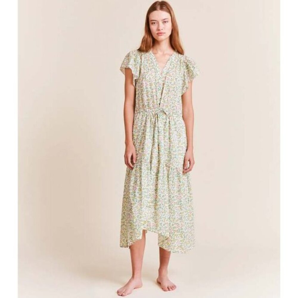 Birds of Paradise by Trovata Kristi Floral Dress Spring Ivy Size S Cottagecore